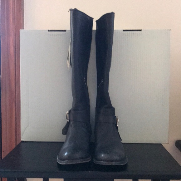 NWT Frye Mellissa Knotted Tall Black Boots Size 7B - Picture 3 of 7